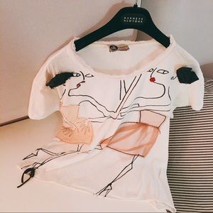 Authentic Lanvin Embellished T-Shirt, Small